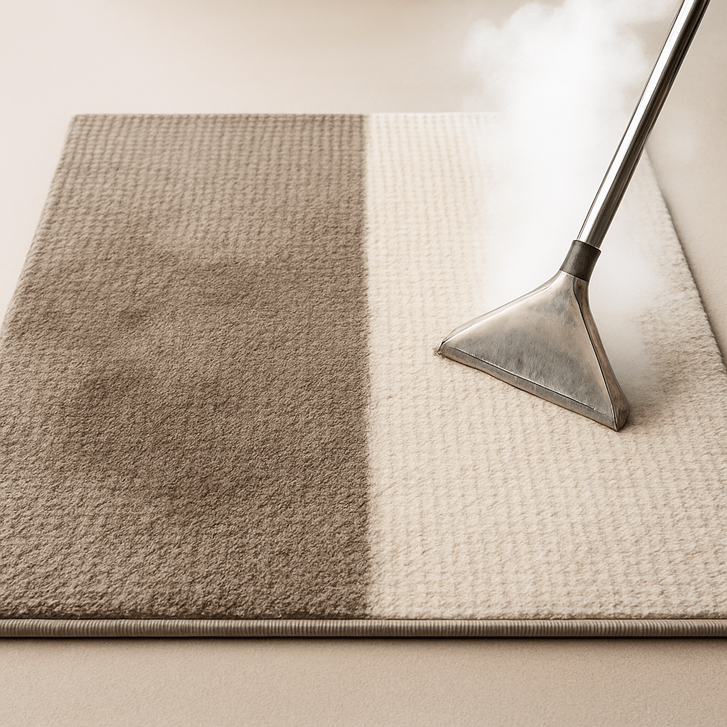 Nettoyage de tapis à la vapeur avant/après — intervention dans le département Paris (75)